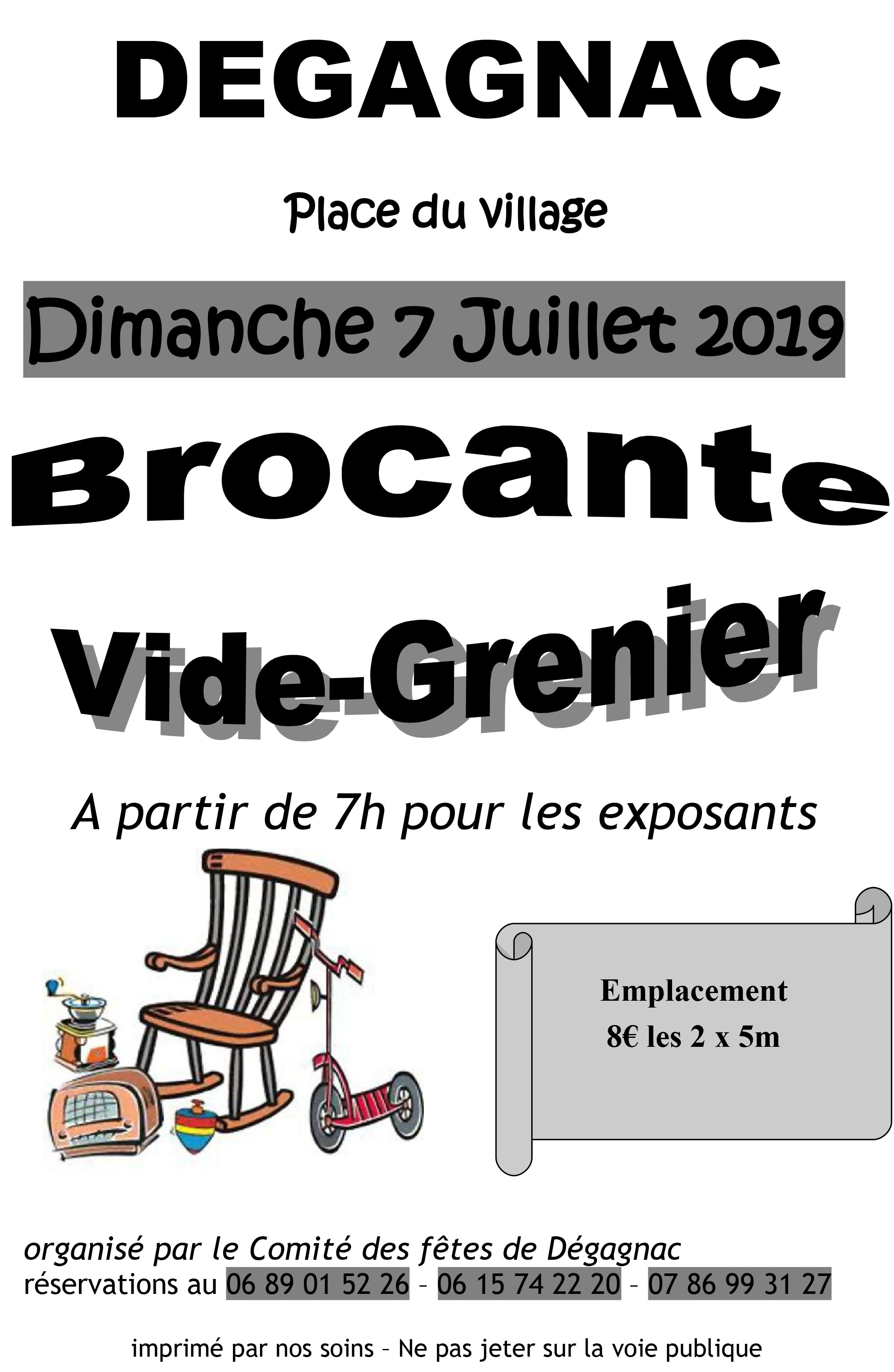 Brocante, Vide grenier à Dégagnac