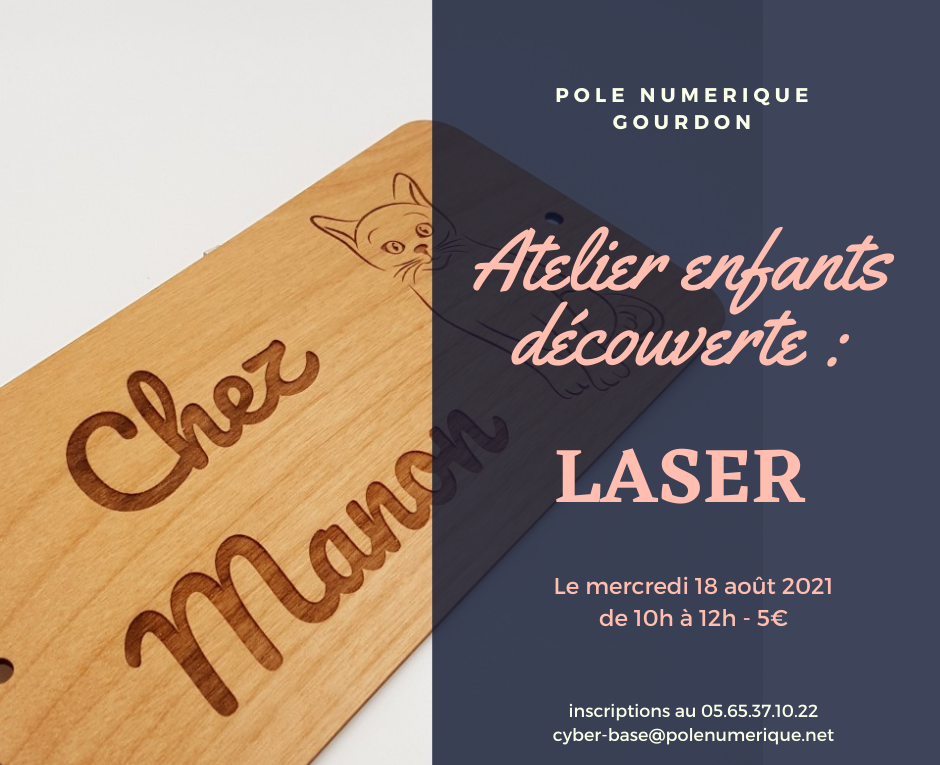 Affiche atelier enfant découpe laser