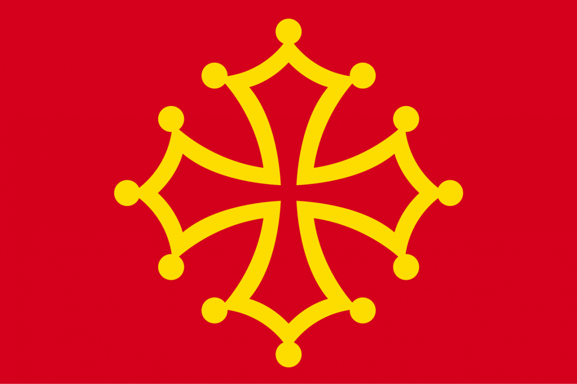 Drapeau avec la croix occitane